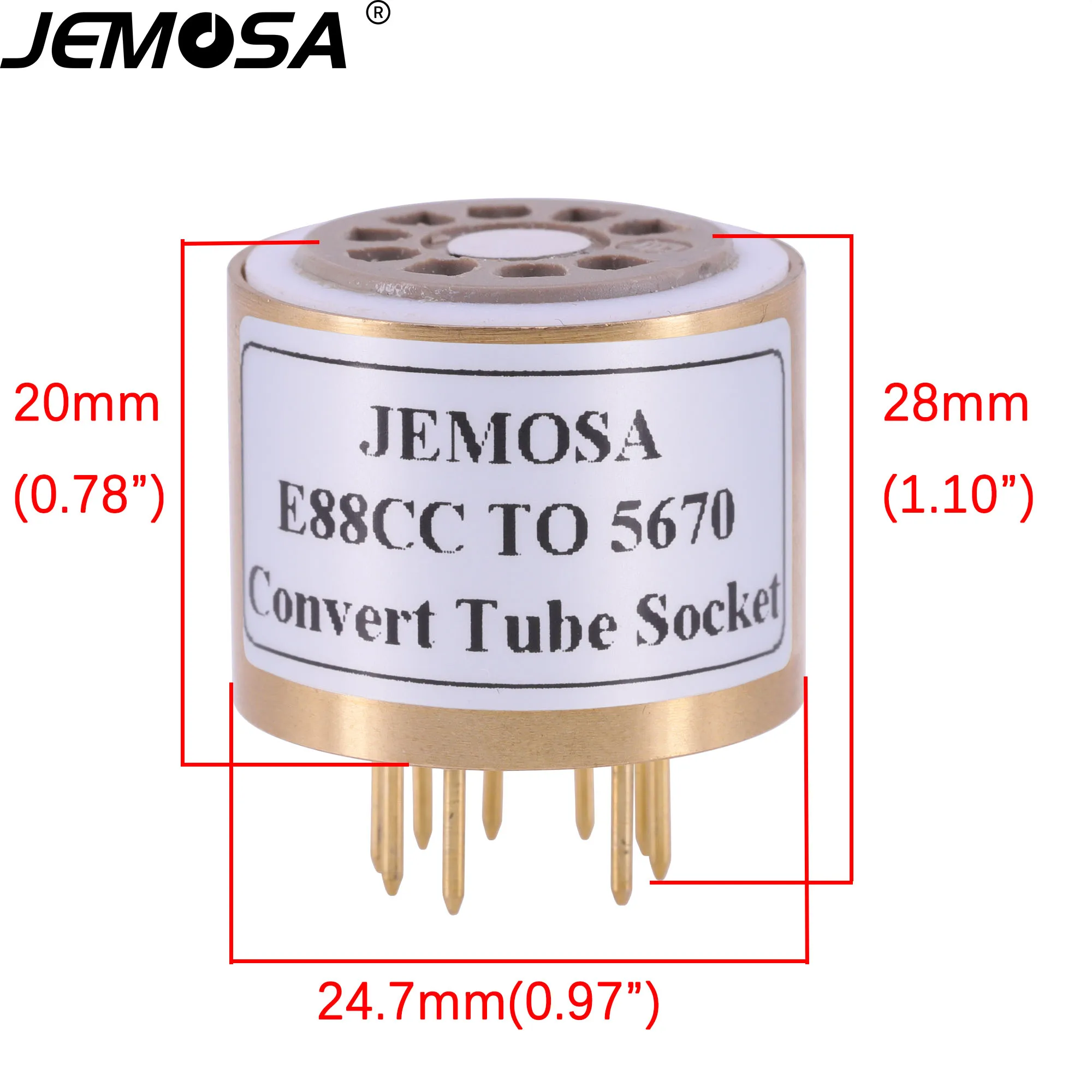 1PC ECC88 6922 6DJ8 6N11 E88CC Tube (Top) TO 5670 396A 6N3 Tube (bottom) DIY Audio Amplifier Vacuum Tube Convert Socket Adapter