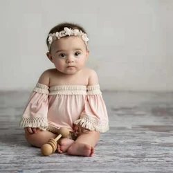 Robe d'Anniversaire pour Bébé Fille de 1 An, Accessoires de Photographie pour Nouveau-Né, Jupe en Dentelle à Fleurs sans Bretelles, Accessoires de Séance Photo pour Nourrisson