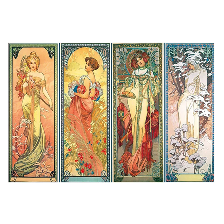 

Full Square Diamond Painting Alphonse Maria Mucha Artwork Home Decor Cross Stitch 5d DIY Diamond Mosaic Embroidery Rhinestone