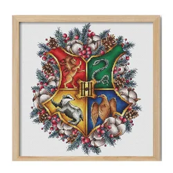 Winter Academy of Magic Cross Stitch Cotton Material Package 11CT 14CT 18CT ricamo a mano fai da te