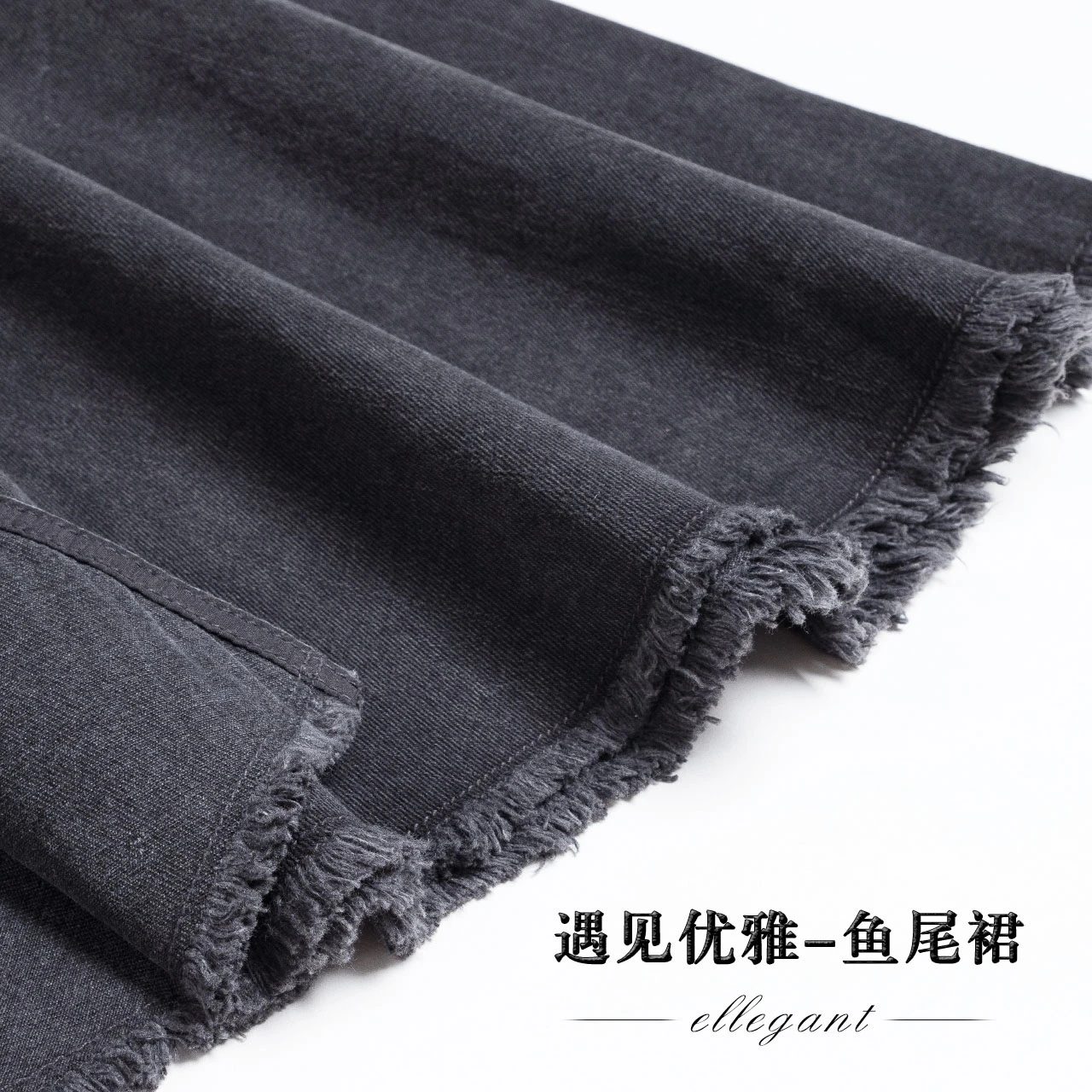 TIYIHAILEY Free Shipping 2021 New Fashion High Waist XS-3XL Long Mid-Calf A-line Skirts With Tassels Women Blue Black Slit