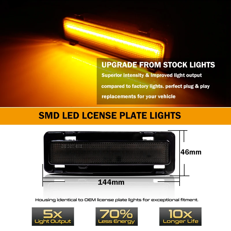 Car LED Front Bumper Side Marker Indicator Light For Chevy Camaro For Pontiac Firebird 1982-1992 Turn Signal Light Parking Light