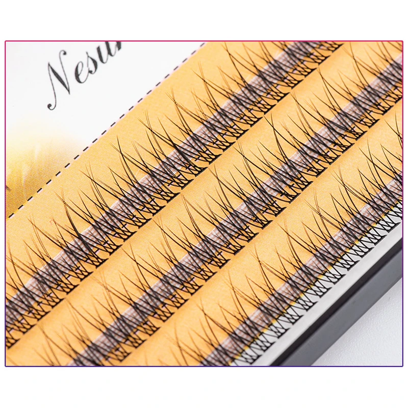 The latest Korean pop fishtail type Fashion dovetail fly eyelash Two long middle short plant grafting false eyelashes wholesale