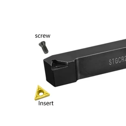 1pc STGCR1212H11 STGCR1616H11 STGCR2020K16 uchwyt na narzędzia tokarskie zewnętrzne TCMT11/16 wkładki z węglików spiekanych tokarka pasek narzędzia tnące zestaw lathe tool holder narzędzia