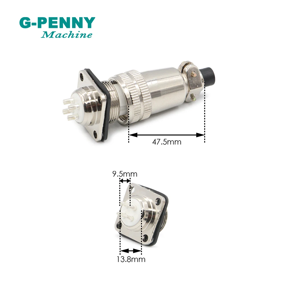 CNC Spindle motor Aviation plug H-17 H-20 4 Pins Spindle Socket Connector Air plug Air outlet connector high current!