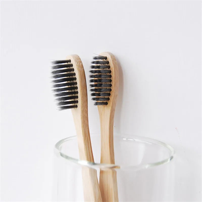 10pcs Toothbrush Bamboo Handle Rainbow Whitening Soft Bristle Bamboo Toothbrush Travel Eco-friendly Wooden Tooth Teeth Brush