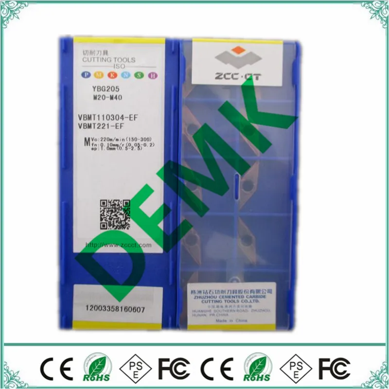 Zcc Vbmt110304-ef Ybg205 Zcc. ct Especial para Torno Mecânico Carboneto Lâmina Inserção Cnc Externo 10 Peças Aço Inoxidável