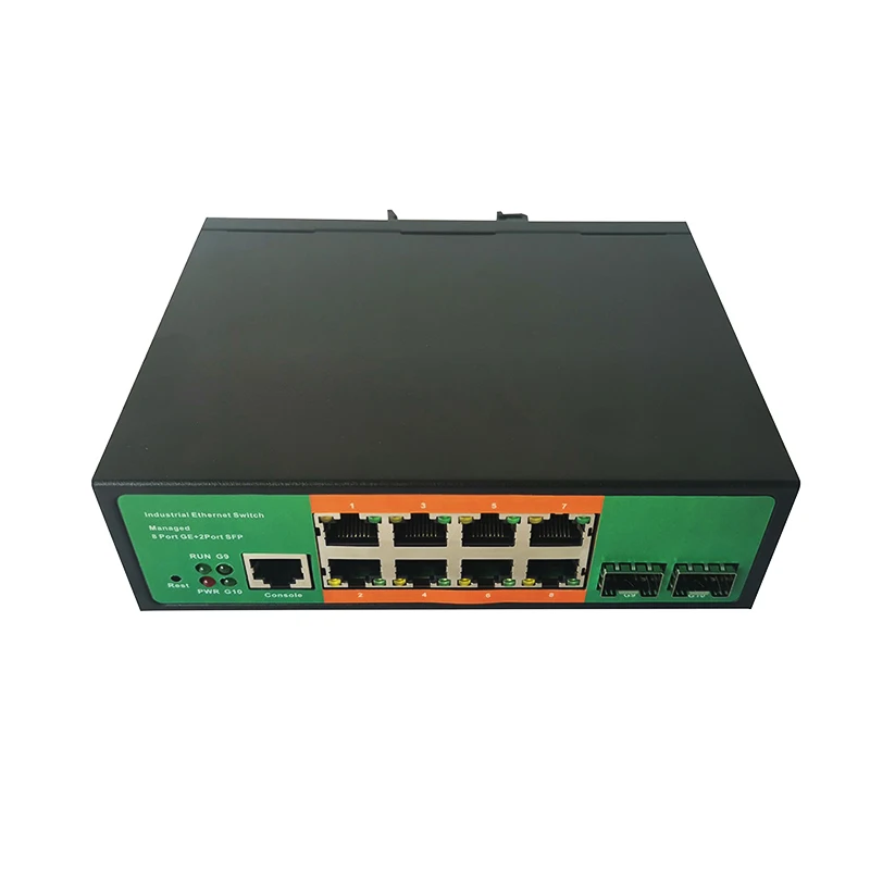 

Industrial Grade 2 Optical 8 Electric Gigabit Self-healing Loop Network Switch Gigabit Self-healing Ring Network Transceiver