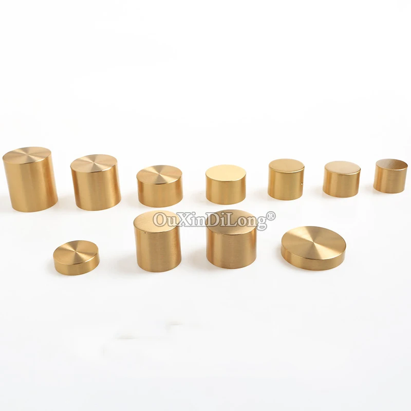 8PCS Brass Round Cover Sofa Leg Feet Cabinet Leg Chair Feet Protector Furniture Tube Cup Furniture Leg Ferrules