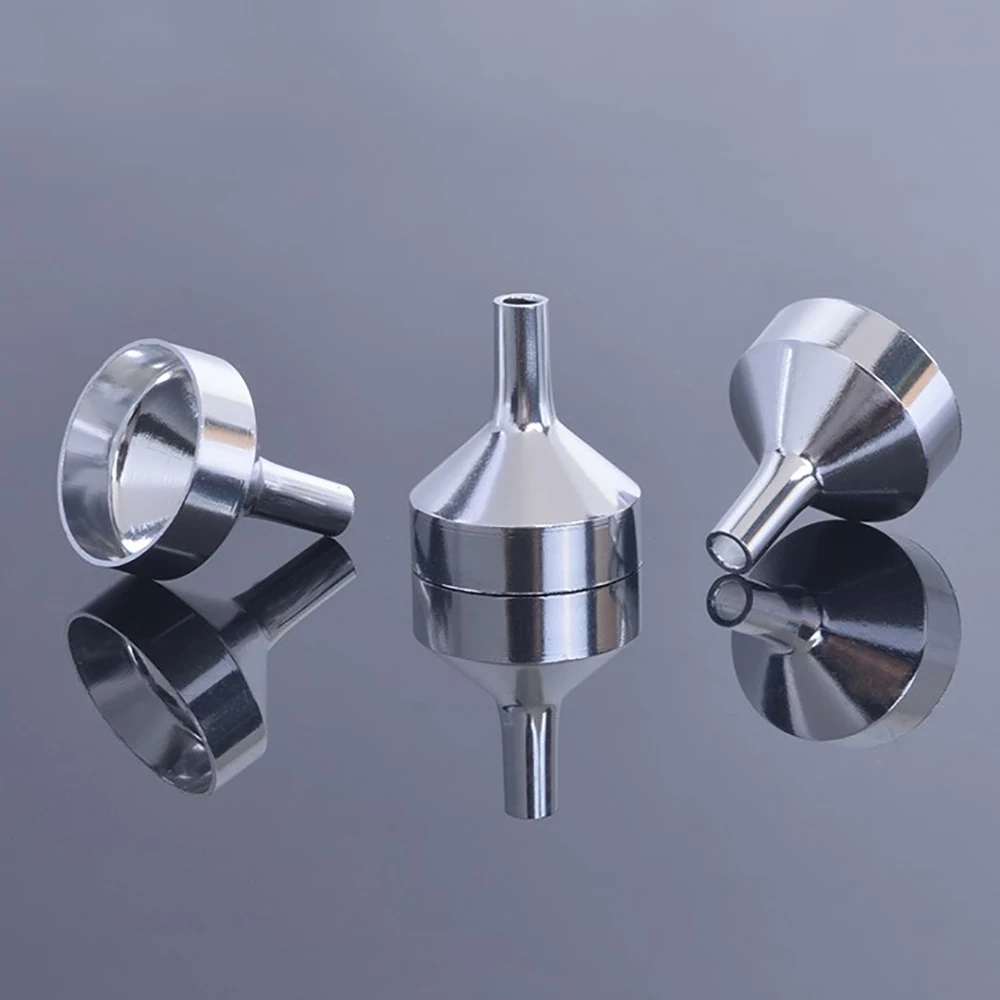 10Pcs Mini Metal Funnels Wide Mouth Liquid Funnel for Transferring Liquid Refill Perfume Essential Oil Liquid Dispensing Tool images - 6