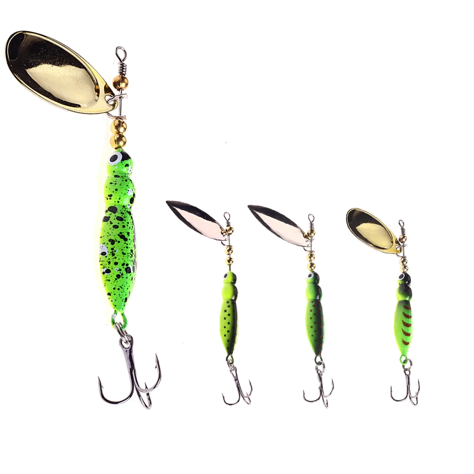 15g 7cm Insects Fishing lure Spoon Bass Artificial Spinner BaitMetal Pike Fishing Hooks Sinking