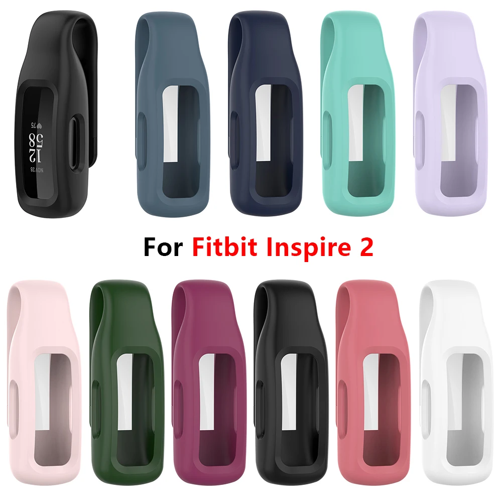 Clip Case Compatible with Fitbit Inspire 2 Fitness Tracker, Soft Silicone Replacement Accessory Clip for Fitbit Inspire 2