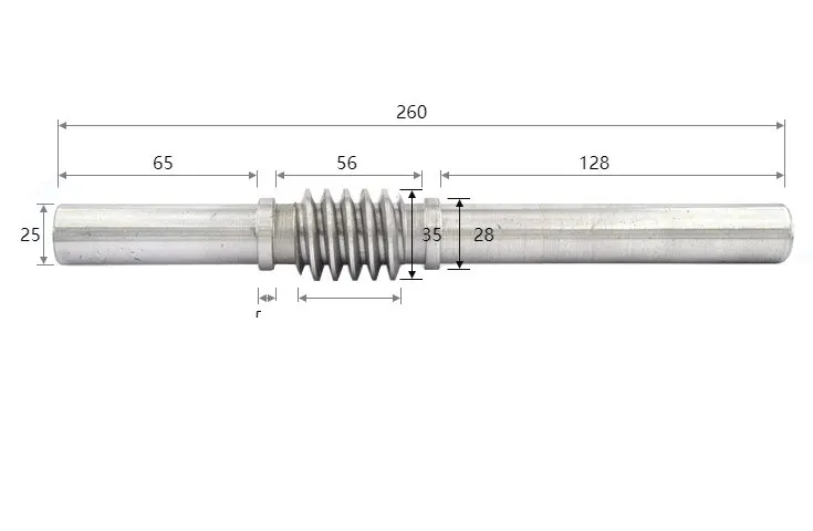 

Reducer Worm Wheel + Worm 2 Mold No. 45 Steel, a Set of Turbine + Worm