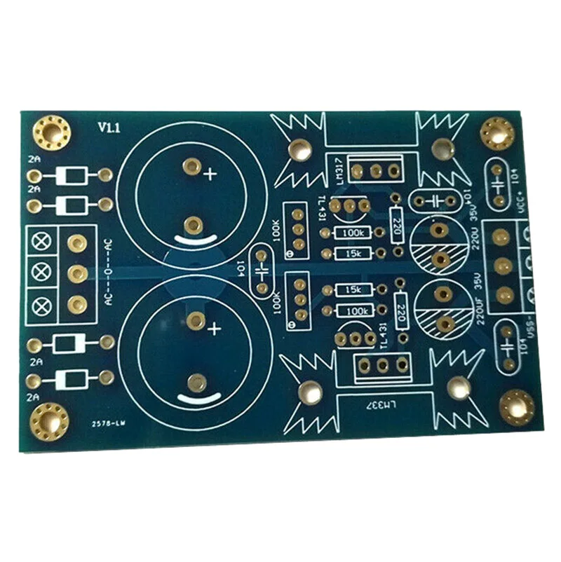 AC-DC TL431 + LM317 LM337 High Precision Linear Regulated Power Supply Bare PCB Board