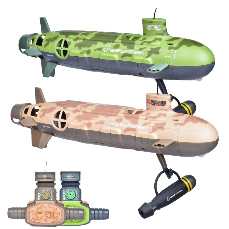 Multifunctional Underwater Simulate RC Submarine Model 6CH Waterproof Auto Cooling Battle Electric Remote Control Submarine Boat