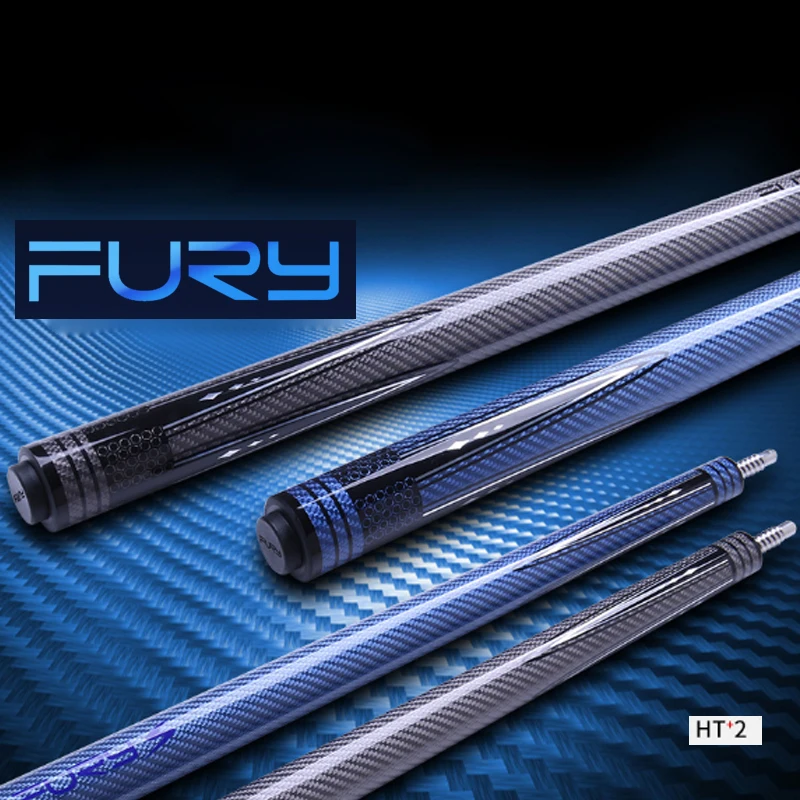 FURY FG New Arrival Carbon Handle Billiard Pool Cue Stick 12.5mm with Carbon Joint Protector Pool Cue Case Set FG6R