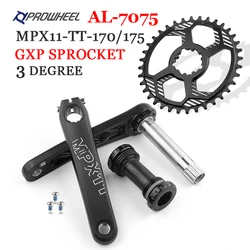 PROWHEEL MTB Bicycle Crankset 170/175mm Crank 28/30/32T 34/36/38T Chainring Bottom bracket BB Mountain Bike Crank set