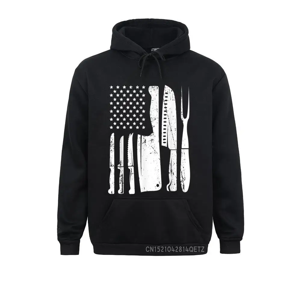 

2021 Discount Men Sweatshirts Long Sleeve Hoodies Sportswears Chef Knife Flag Gift For Head Cook USA Patriotic Cooking Chic