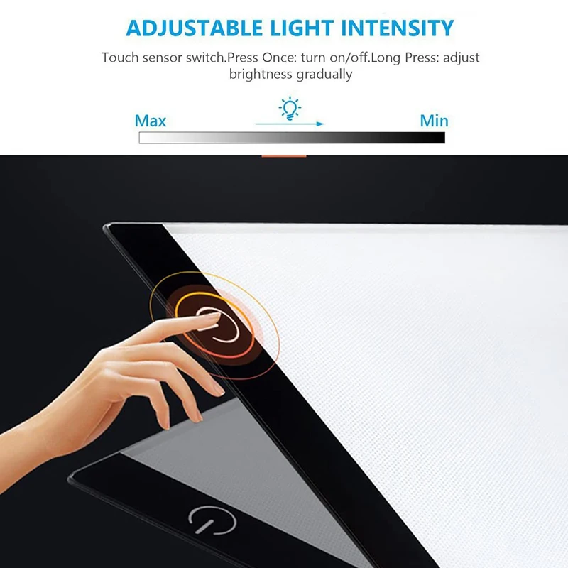 Imagem -02 - Stepless Dimming Led Light Pad para Pintura Diamante Artcraft Tracing Light Box Tablet Digital Escrita e Desenho Tablet a5 a4 a3