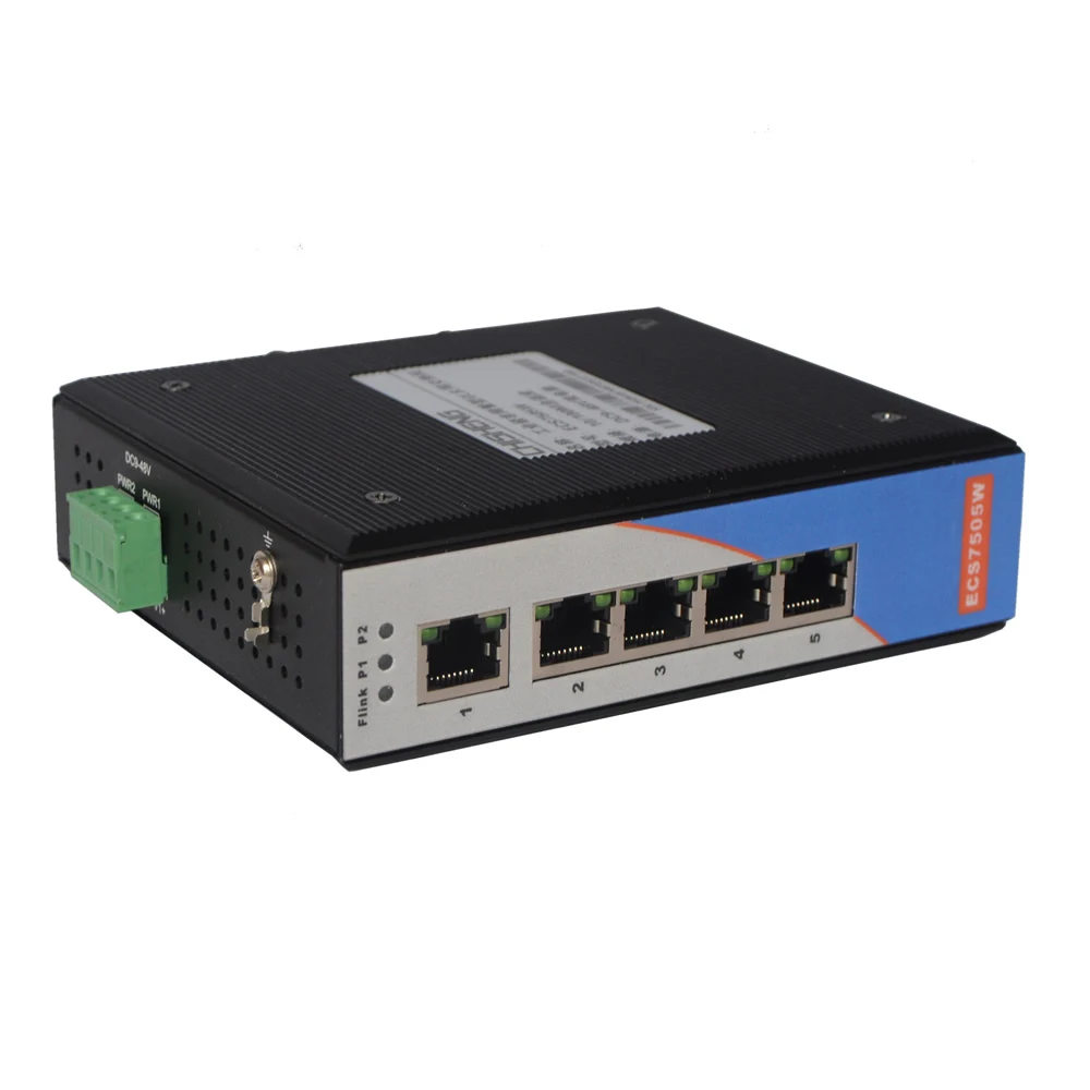 ECS7505W 5-port Industrial Grade 100M Ethernet Switch Network Switch Monitoring