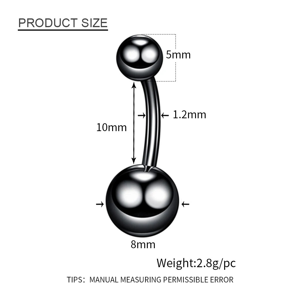 1 шт., кольца для пирсинга живота из хирургической стали, Ombligo, пирсинг, колокольчик, серьги для хряща, украшения для тела