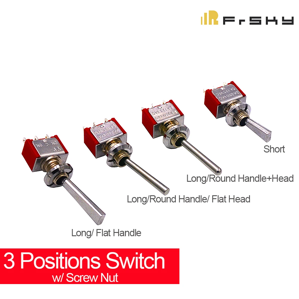 FRSKY 3 POSITIONS SWITCHES AND SCREW NUTS PARTS COMPATIBLE WITH FLYSKY JUMPER RADIOMASTER TRANSMITTER