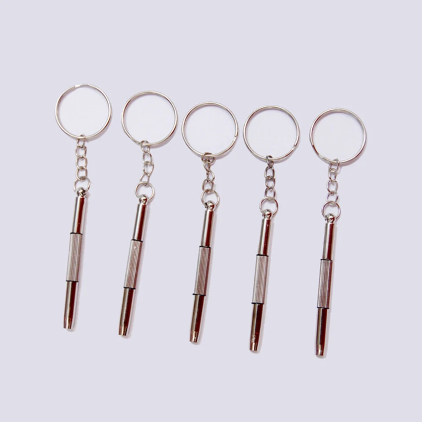 3 In 1ซ่อมแว่นตาไขควงพวงกุญแจแบบพกพา Precision ไขควงเครื่องมือสำหรับแว่นตา,แว่นตากันแดด,นาฬิกา,โทรศัพท์มือถือ