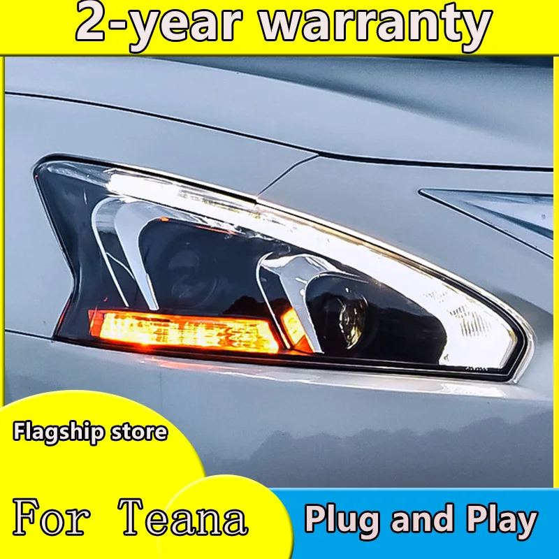 

Car Styling for Nissan Teana headlights 2013-2015 Teana led headlight led drl H7 hid Q5 Bi-Xenon Lens low beam