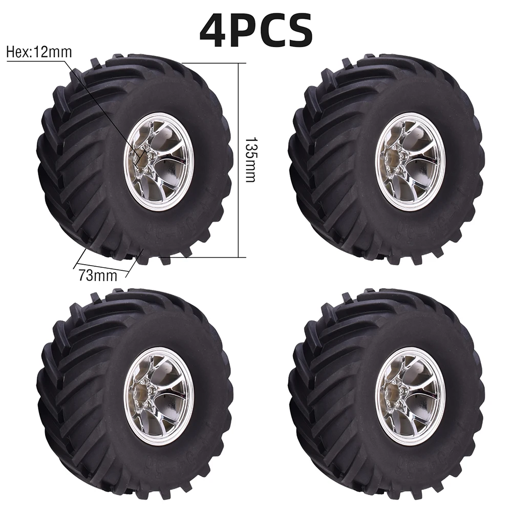 Band 12Mm Wielnaaf Wielen Voor Rc Auto 1/10 Monster Truck Off Road Traxxas Scx10 Hpi Hsp Tamiya Kyosho Wltoys Auto-Accessoires