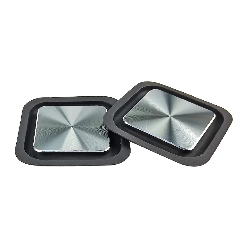 GHXAMP 50 مللي متر * 50 مللي متر المتكلم مربع باس الاهتزاز الحجاب الحاجز السلبي المبرد لوحة معدنية القرص الحرفية سبيكة نحى منخفضة التردد 2 قطعة