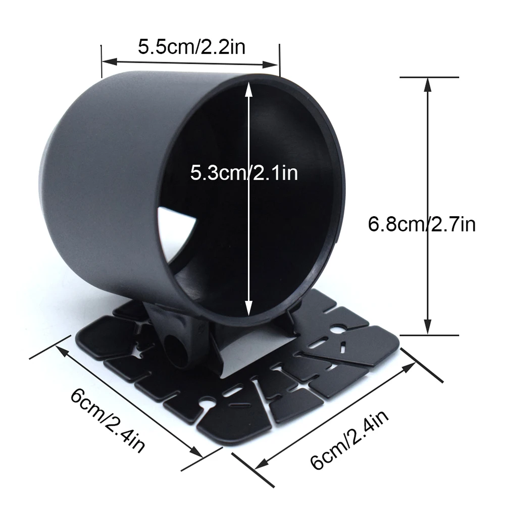 52mm 2\'\' Universal Single Gauge Pod Gauge Pillar Dash Pod Mount Holder Car Accessories Water Temp Oil Temp Oil Pressure EGT
