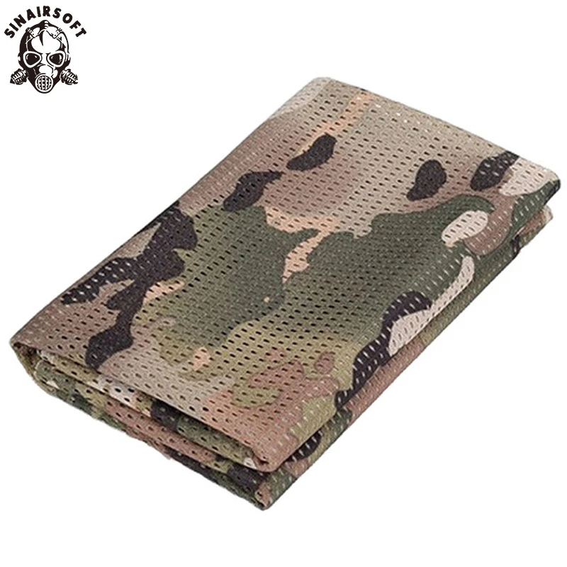 SINAIRSOFT Cotton And Polyester Camouflage Mesh Scarf Unisex Outdoor Sports Shooting Hunting Apparel Accessories