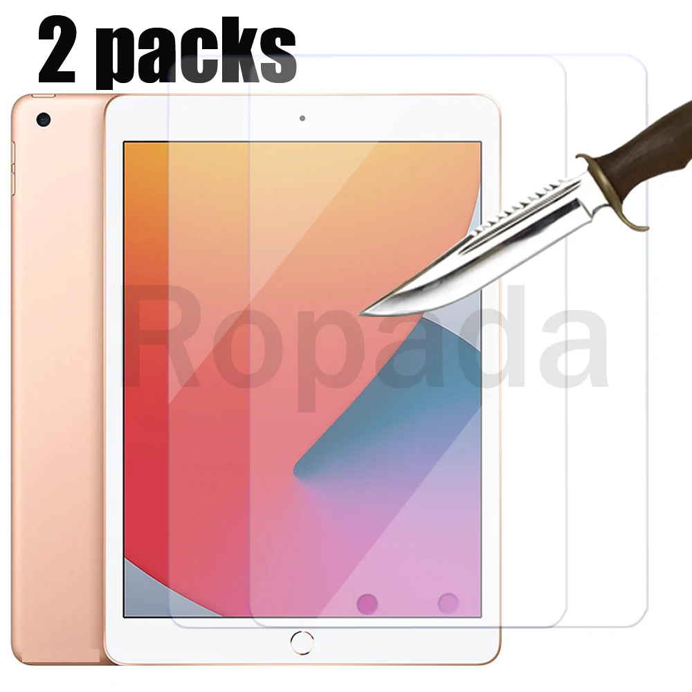 2 Packs screen protector for Apple iPad 9 10.2 2020 2021 9th 8th 7th generation glass film tempered glass screen protection