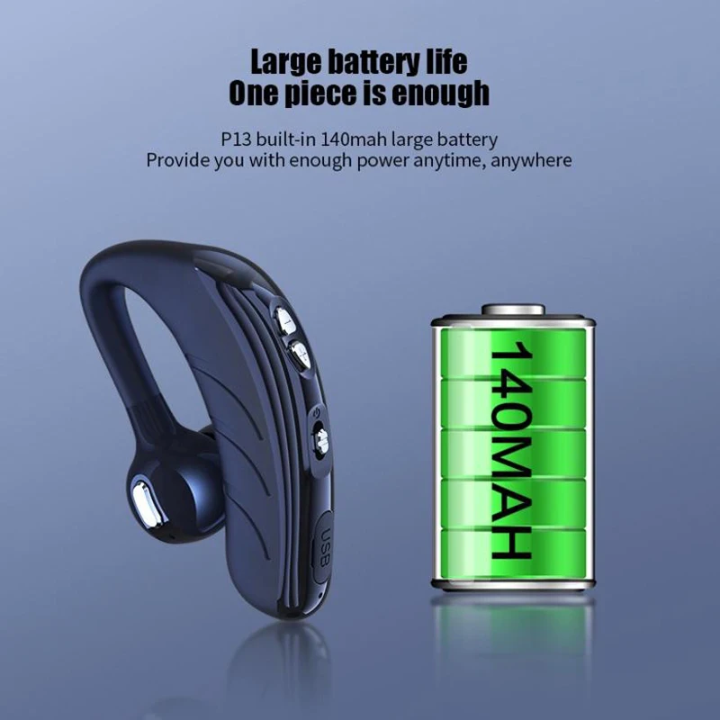 VAORLO V10 V9 V8 الأعمال سماعة رأس مزودة بتقنية البلوتوث الأذن هوك الرياضة طويل الاستعداد اللاسلكية سماعات مع ميكروفون يدوي محرك السيارة دعوة