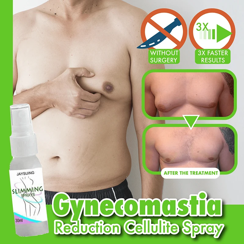 Gynecomastia Reduction Cellulite Spray Men\'s Muscle Accelerator Sprayer 30ml Natural Extracts for Tightening Muscle SAL99