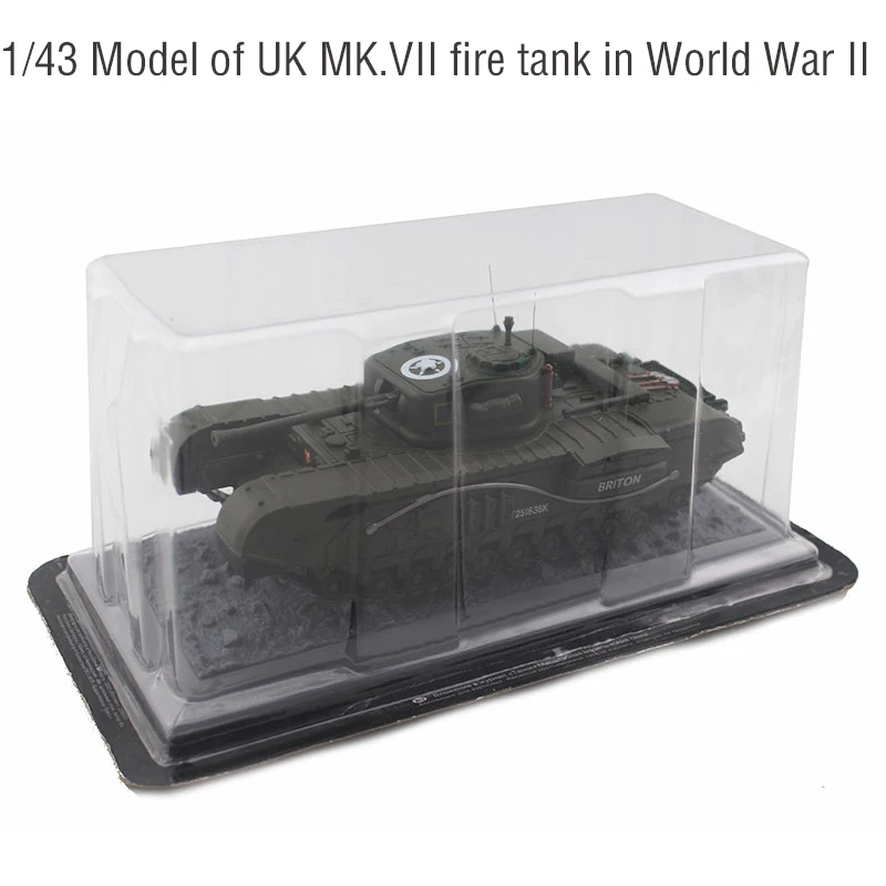 rare  1/43  Model of UK MK.VII fire tank in World War II  Alloy static products 1944