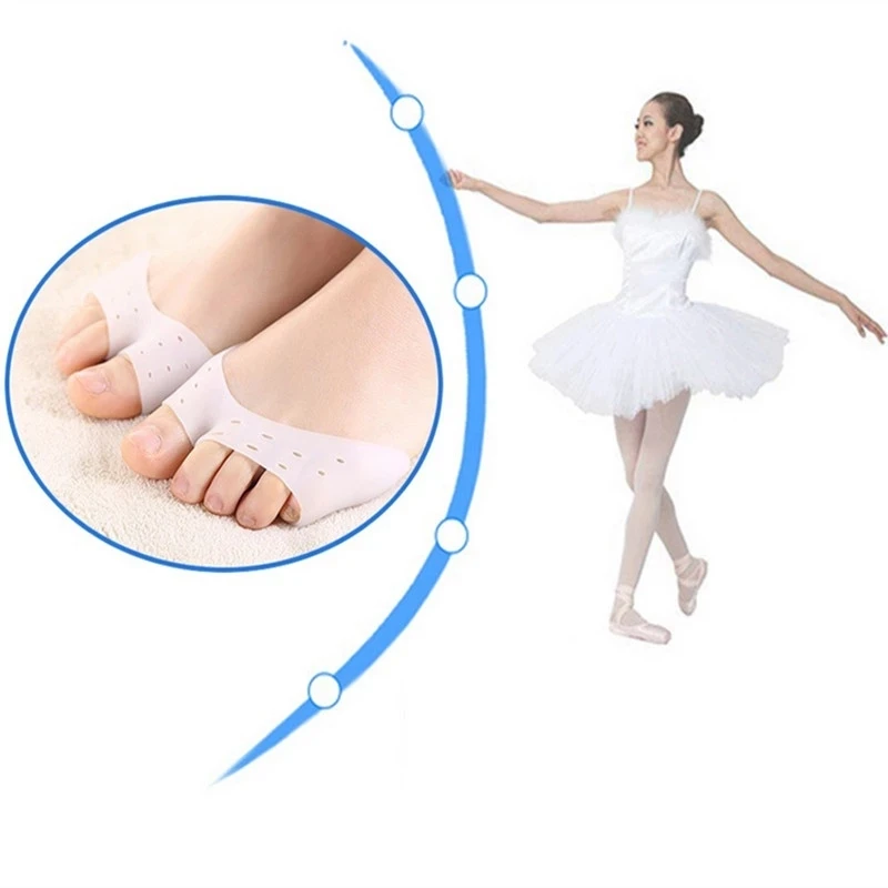 1 paio Silicone punta manica protezione del piede balletto tacchi alti alluce valgo Gel protezione protettiva strumento di cura Massge Toe Pad