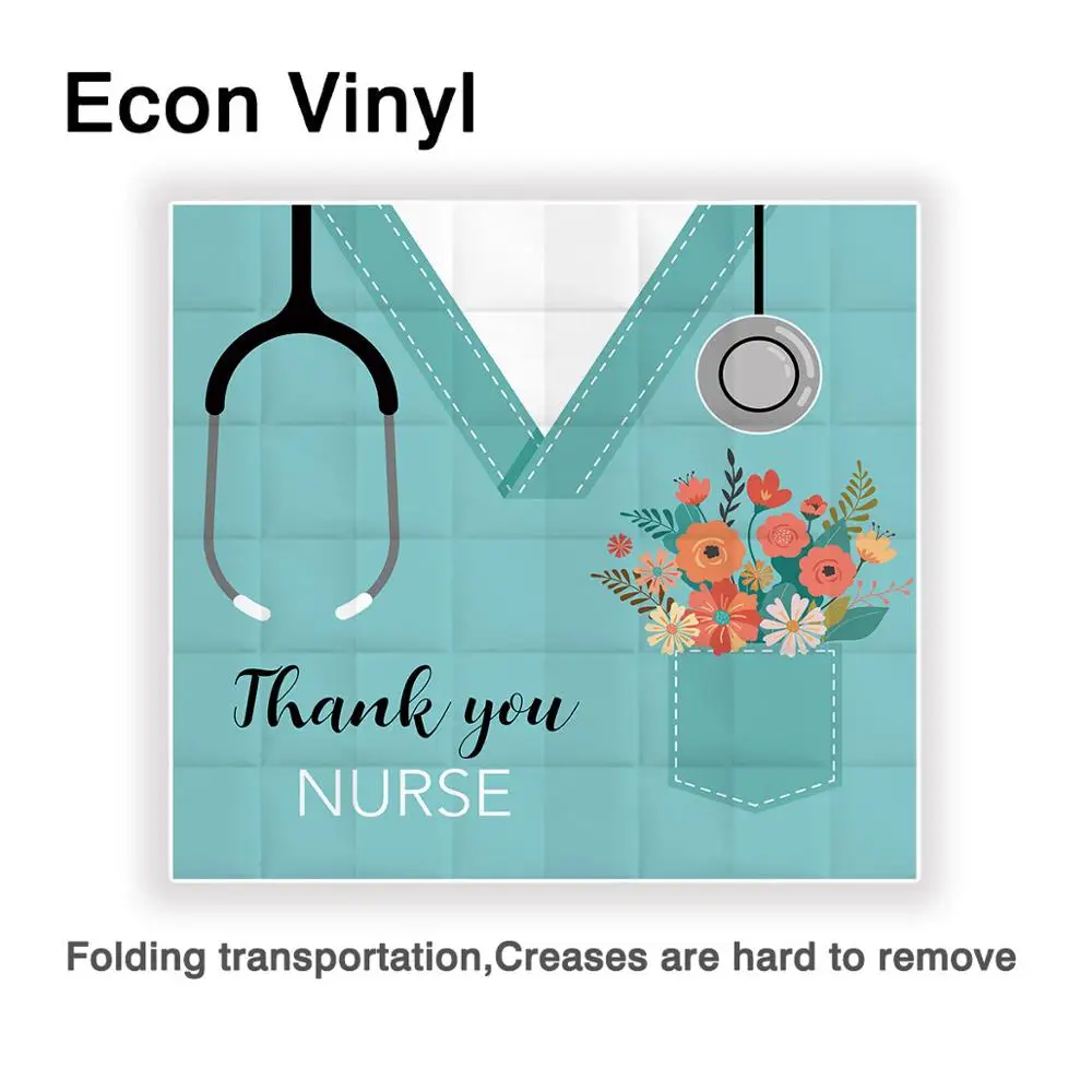 Allenjoy thank you nurse backdrop photocall healthcare workers Heroes Decoration party banner photography background photo shoot