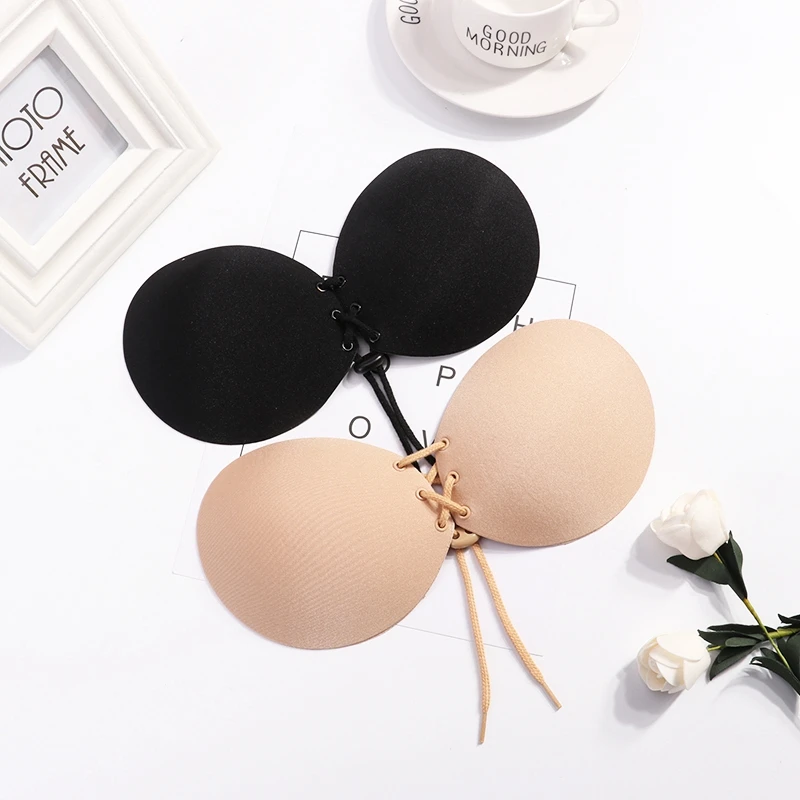 Women Invisible Bra Super Push Up Seamless Self-Adhesive Sticky Wedding Party Front Strapless A B C D Cup Fly Bra