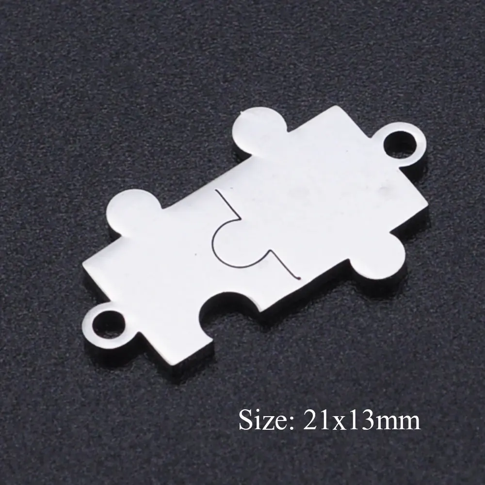 5pcs/lot 316 Stainless Steel   Puzzle Connectors Charms Wholesale DIY Necklace Bracelet Making Charms Jewelry Making Charms