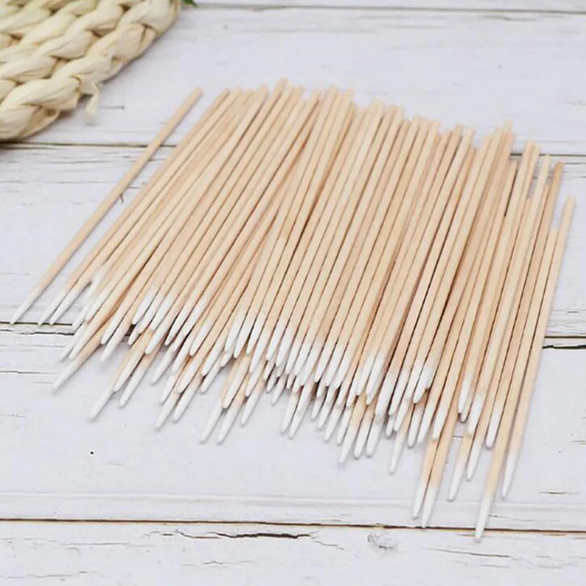 100ชิ้น/แพ็คแต่งหน้าไม้ผ้าฝ้าย Swab ผู้หญิง Swabs ทำความสะอาดเคล็ดลับผ้าฝ้าย Swabs สำหรับขนตาปลอม,คีย์บอร์ด