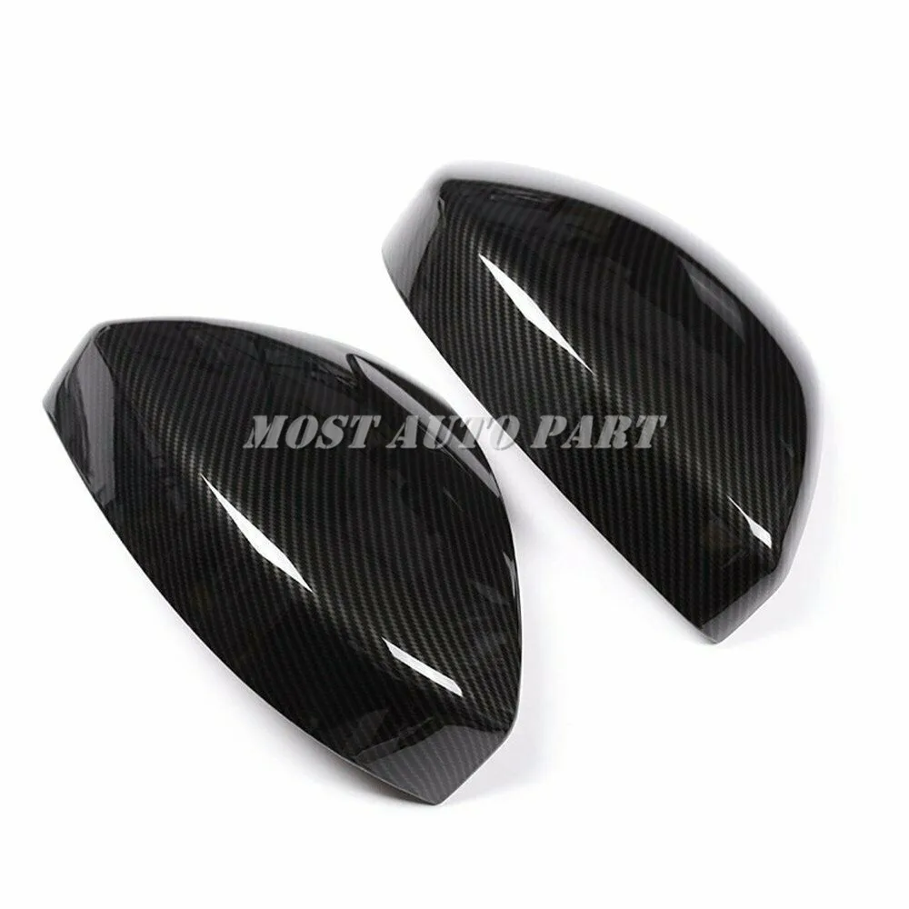 ABS Carbon Fiber Look Rearview Mirror Cover Trim For Jaguar F Pace X761 2016-2021 2pcs Car Decoration Car Accessories Car Trim