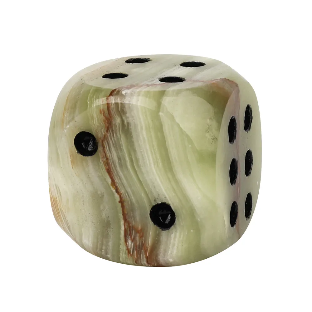 1PCS Natural Marble Dice Stones 2cm 3cm Playing Games Dice Party Home Decor