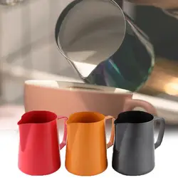 400ml Milk Jugs Stainless Steel Milk Frothing Pitcher Jugs Coffee Pitcher Pull Flower Cup Cappuccino Coffee Pot Espresso Cups