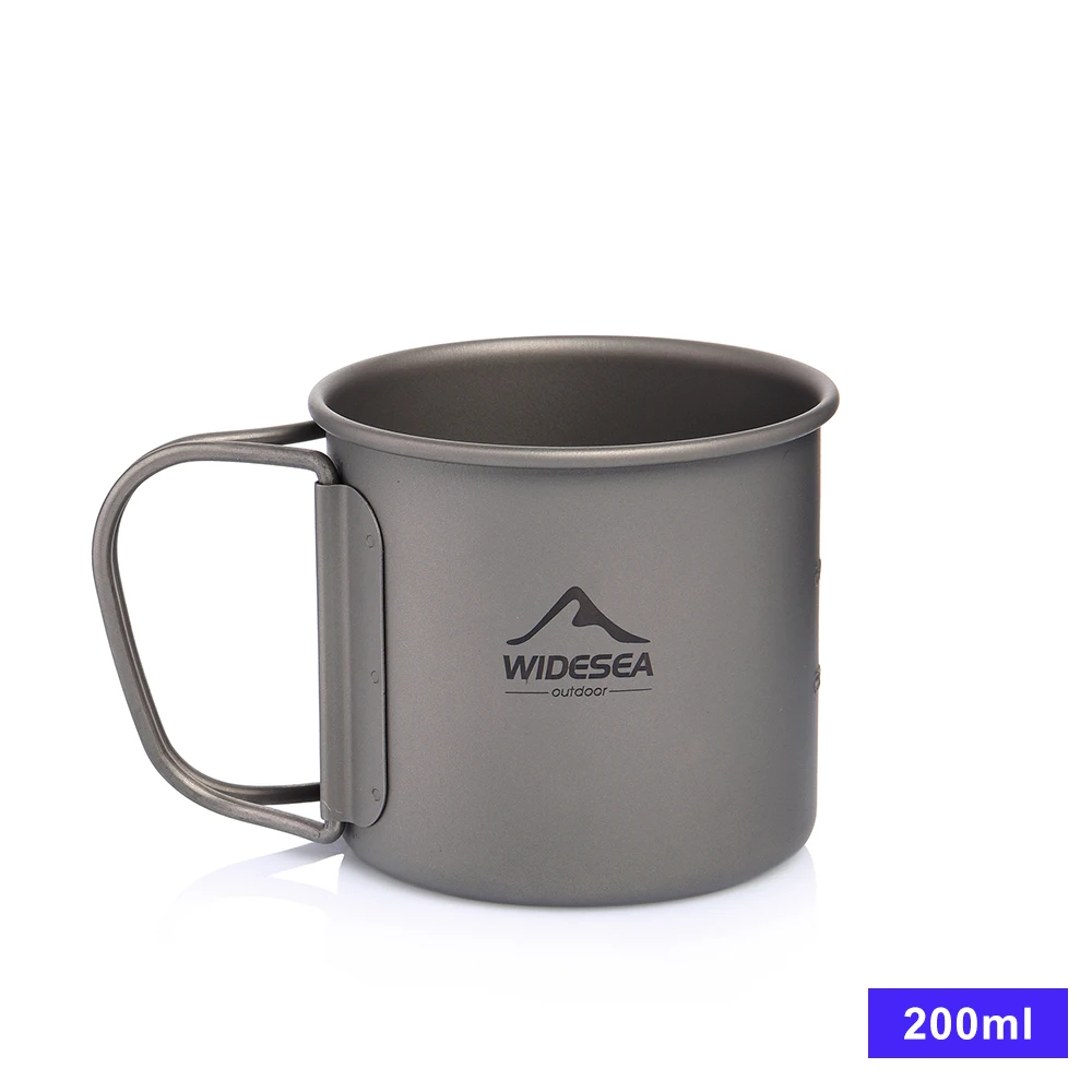 Widesea Campingbecher, Titanbecher, Touristengeschirr, Picknick-Utensilien, Outdoor-Küchenausrüstung, Reise-Kochset, Kochgeschirr, Wandern 3