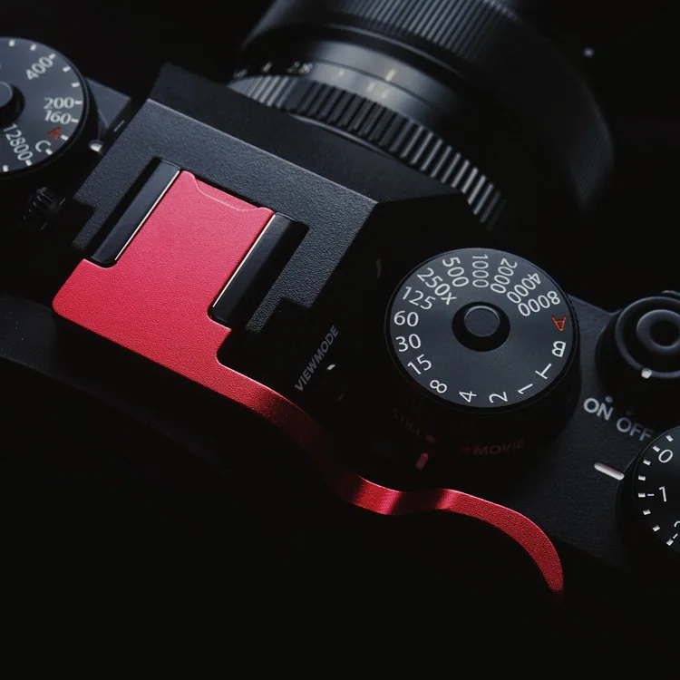 عالية الجودة الإبهام لأعلى الإبهام بقية الإبهام قبضة مع جلد طبيعي ملصقا ل فوجي فوجي فيلم XT4 X T4 X-T4