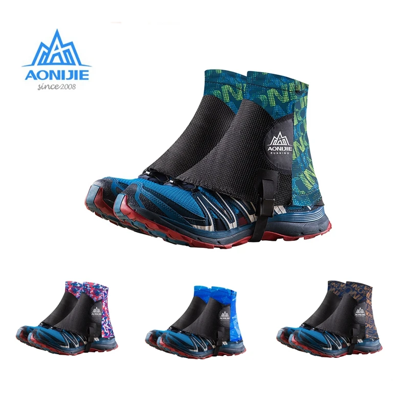 Aonijie Red L Size E940 E941 Low Trail Running Gaiters Protective Wrap Shoe Covers Pair for Men Women Outdoor Prevent Sand Stone