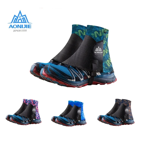 Imagen 2 del producto Aonijie Rojo Tamaño L E940 E941 Polainas bajas para correr Cubierta protectora para zapatos Par para hombres y mujeres al aire libre Previene la piedra de arena