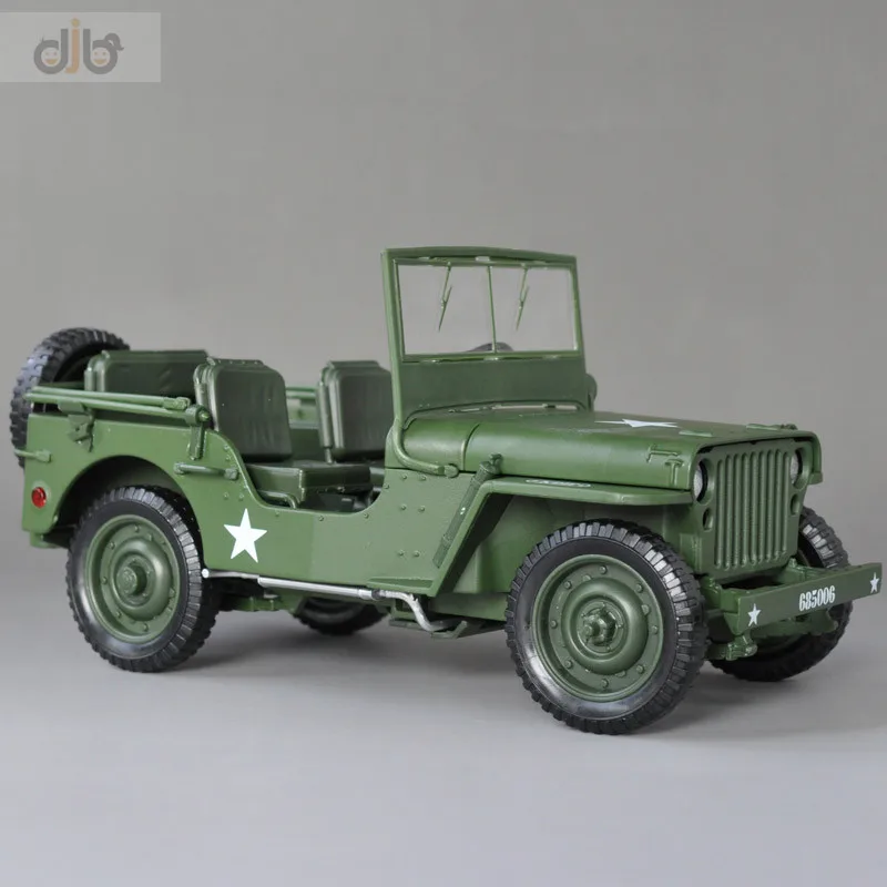 1:18 Diecast Military Metal Model Toy  Willys For Collections