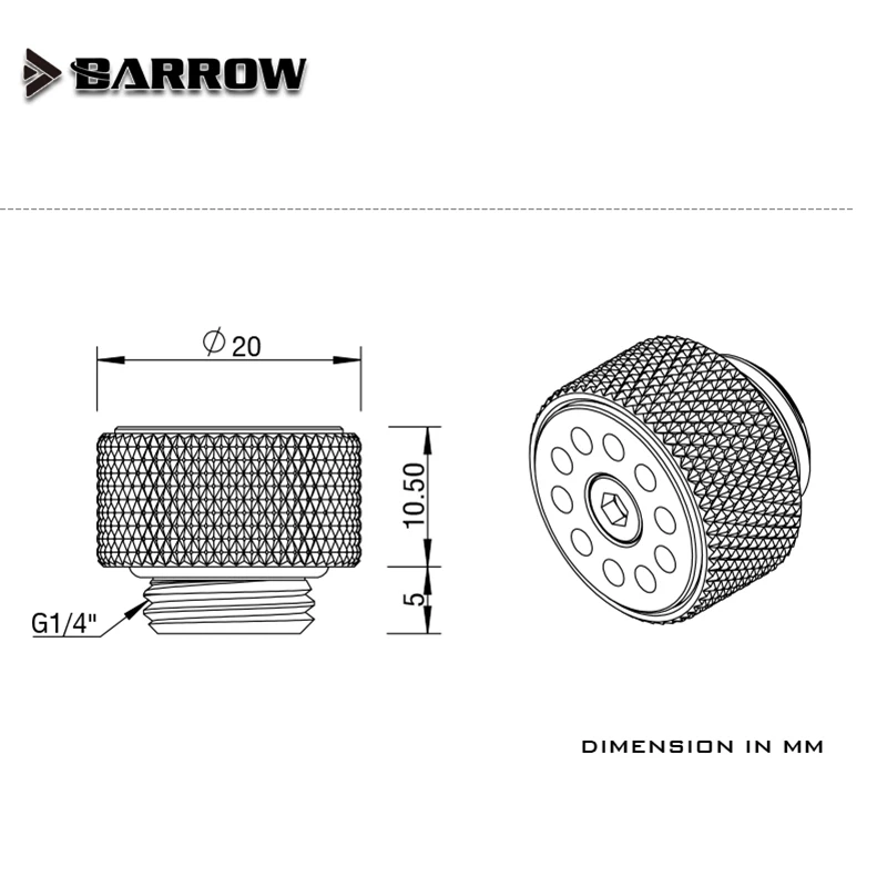 

Barrow G1/4'' Brass Automatic+Manual Exhaust Valve Air Evacuation Valve For Computer Water Cooling Compression Fittings
